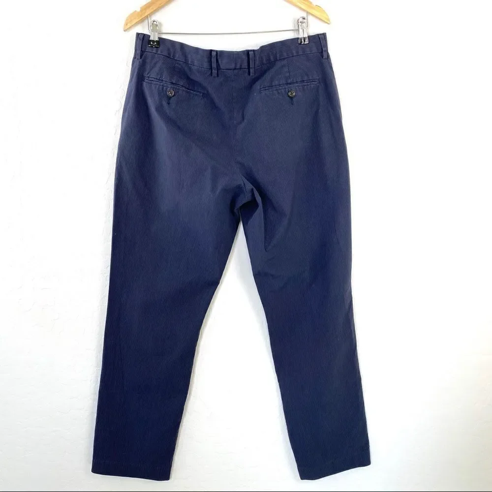 J. Crew gray blue pinstriped classic fit pants 34